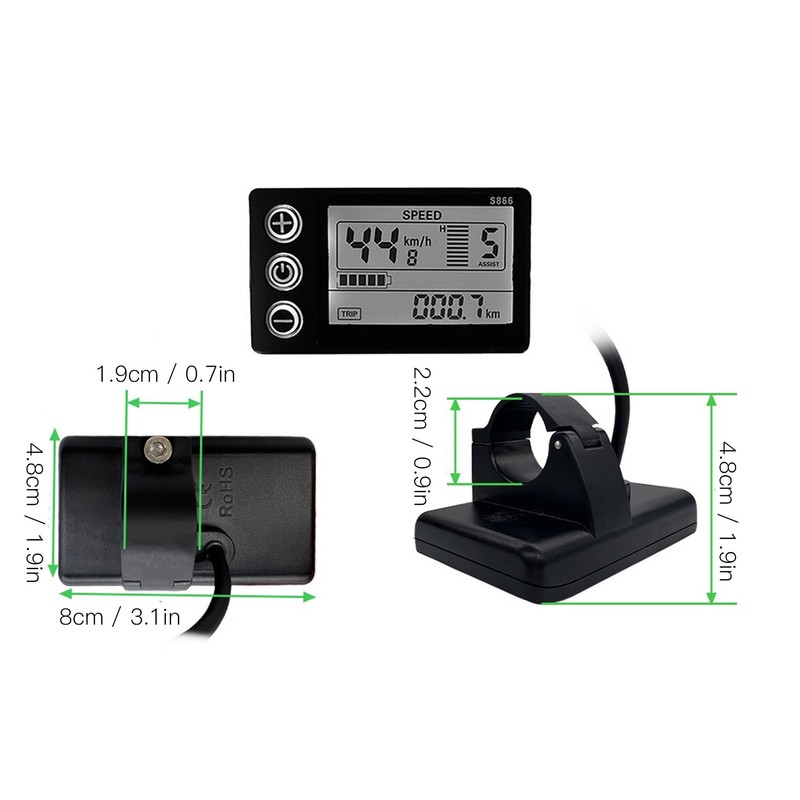 Electric Bicycle Modification Kit Waterproof 22A Controller S866 LCD Electric