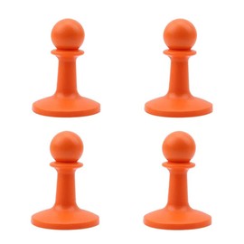 NOCNEX Pole End Lock, Camping, 0.2 inch (6 mm), Lightning Protection Cap, Lightning Rod, Camping, Thunderbolt Prevention, Rope Shedding Prevention, Outdoor Camping Equipment, Pack of 4 (Orange)