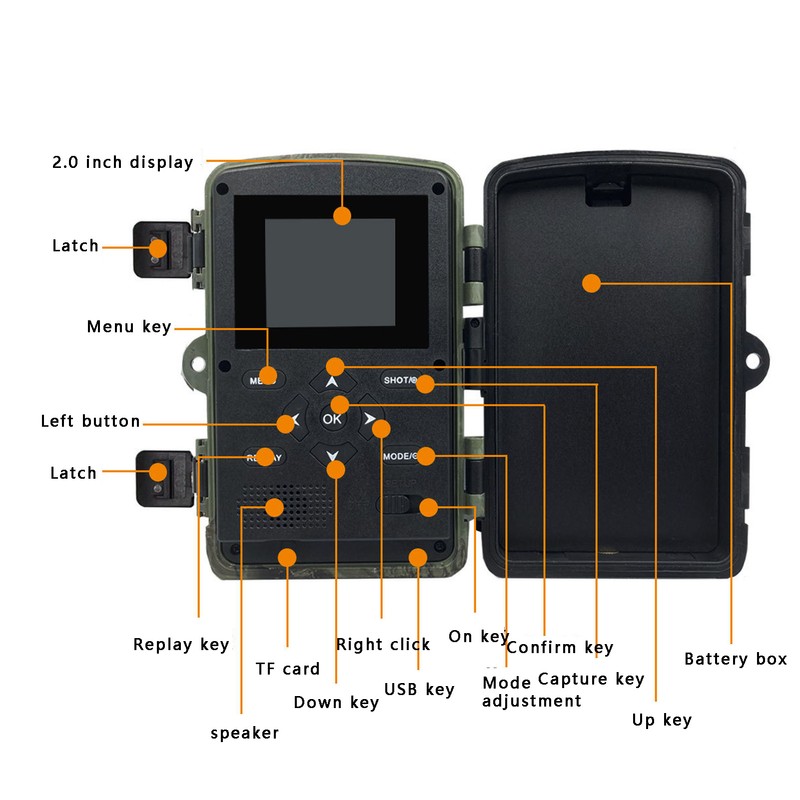 PR2000 Trail Hunting Camera Waterproof IP66 Infrared Induction Wildlife Trail