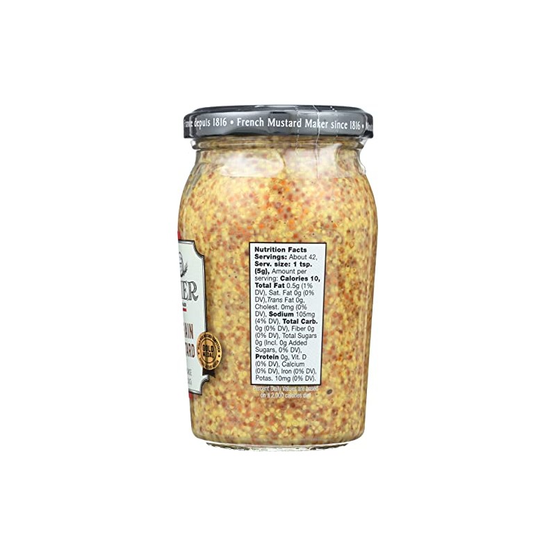 BORNIER Wholegrain Dijon Mustard, 7.4 Ounce