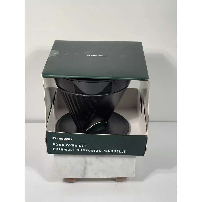 Starbucks Black Pour Over Set Coffee Funnel Brewing Manual Coffee