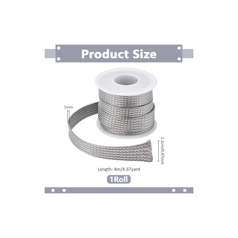 UNICRAFTALE - Funda de cable trenzado extensible de acero inoxidable