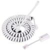 Handset Curl Cord Telephone Handset Cord White 30cm 4P4C RJ9