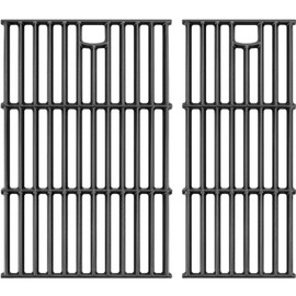 GGC Cast Iron Grill Grates for Charbroil 463660421, 17" Replacement Parts for Charbroil 463660021 463655621 463630021 463630422 G426-0004-W1 G426-0005-W1, 2PCS Cooking Grids for Char-Broil