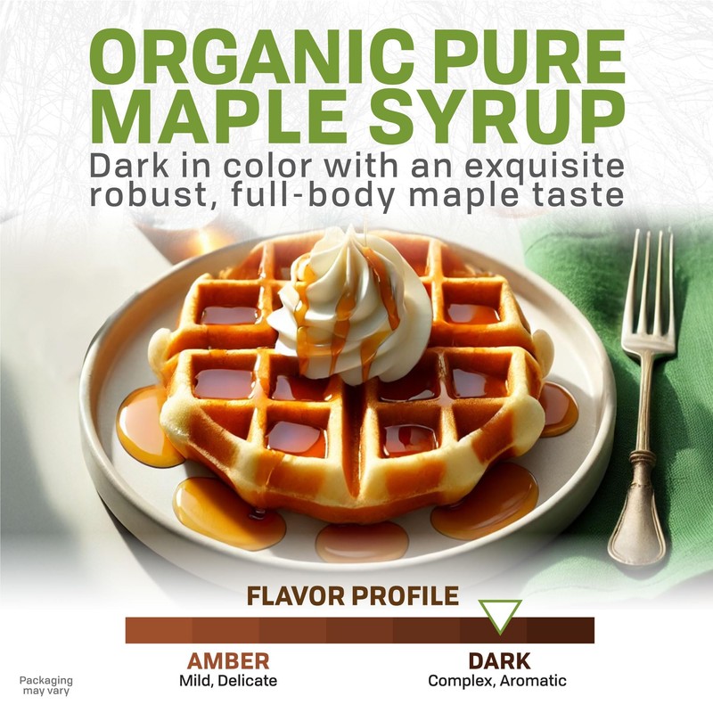 Maple Valley Organic Pure Maple Syrup, Dark & Robust Better