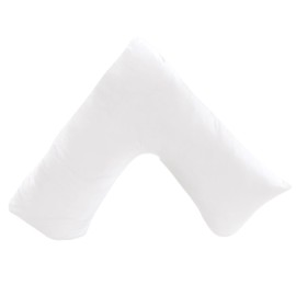 GOHAR HOME V shaped pillowcase cover Back & Neck Support Orthopaedic Pregnancy/Nursing V Pillowcase cover only (White)
