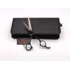 EVOLVING Tijeras Negro Mate Con Peines Al Carbon Barbero Estilista