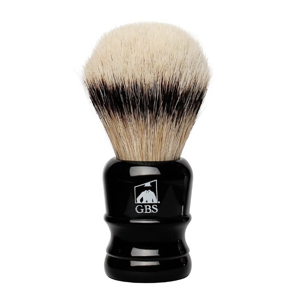 G.B.S Silver Tip Badger Bristle Shaving Brush, Beard Eliminator, Tall Stand for Storage