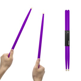 CashBeat 5A Maple Wood Drumsticks, Non-Slip Grip, Classic Purple Drum Stick for Kids Adults Beginner, Percussionists Drumming Accessories Musical Instrument