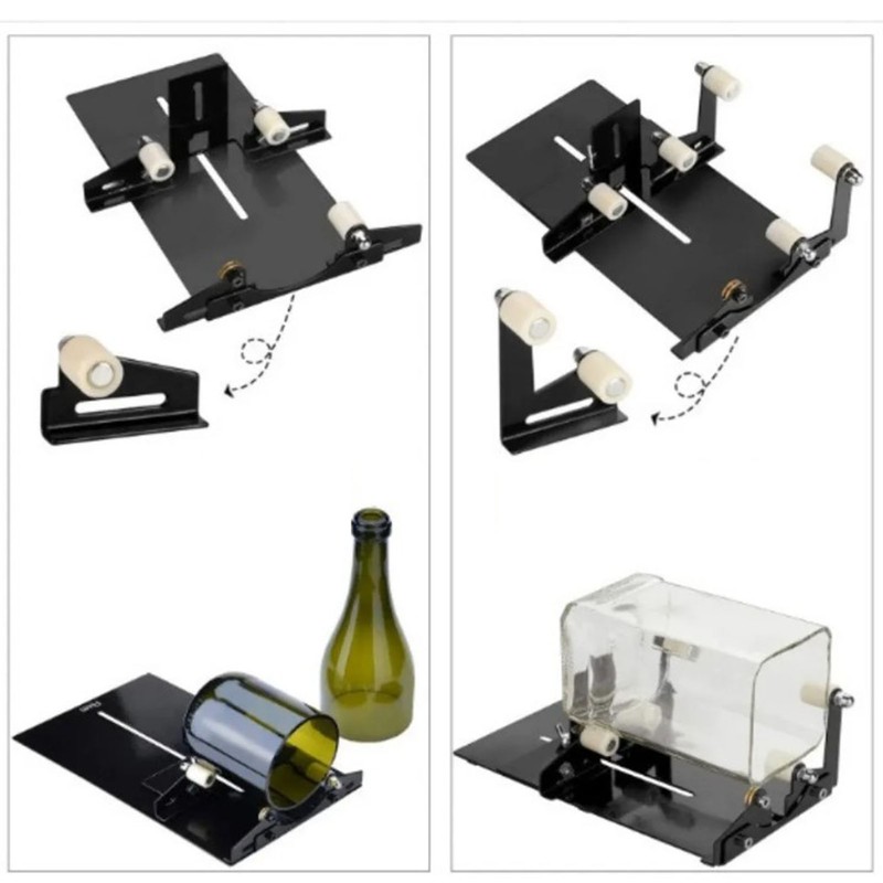 19Pcs Glass Bottle Cutter Round Square Bottles Cutting Machine for