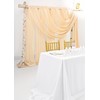 Showgeous Wedding Arch Draping Fabric 2 Panels 28" x20Ft Champagne