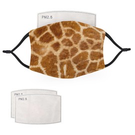 McMug - Animal Print Collection - Animal Print - Face Masks - 2 Filters Included, Giraffe, Child - 10cm x 15cm