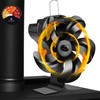 Fireplace Fan, 5 Blades Stove Fan, Powerless Quiet Operation, Heat-Powered