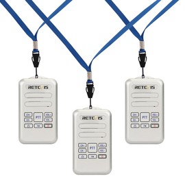 Retevis RT20 Walkie Talkies for Adults, Wearable Small Walkie Talkie for Seniors Elderly, Loud Sound, FM, Compact Mini 2 Way Radios for Healthcare Hospital Biking Camping Skiing Gift(3 Pack)