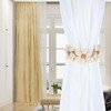 Nogeqi 2 Pack Flower Curtain Ties for Drapes, Cute Boho