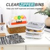 Qiyaz 12 Pcs Clear Hard Zipper Case Plastic Zipper Pouch