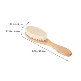 Angoily 3pcs Baby Hair Brush: Wooden Handle Toddler Hair Brush - Newborn Scalp Scrubber Newborn Grooming Tool for Massage Daily Use