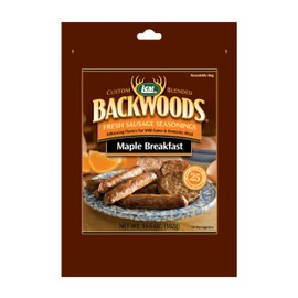 LEM Products Backwoods Maple Breakfast Fresh Sausage Seasoning, Ideal for Wild Game and Domestic Meat, Seasons Up to 25 Pounds of Meat, 13.5 Ounce Packet