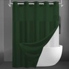 SORTTO No Hook Slub Textured Shower Curtain with Snap in