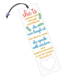 Inspirational Christian Bookmarks Gifts for Reading Women Girls Acrylic Bible Verse Bookmark for Book Lovers Coworker Mother Sister Scripture Faith Book Marks Biblical Christian Birthday Gifts