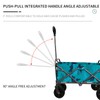 Yard Cart, Beach Trolley Cart, Garden Wagon with Adjustable Handles,