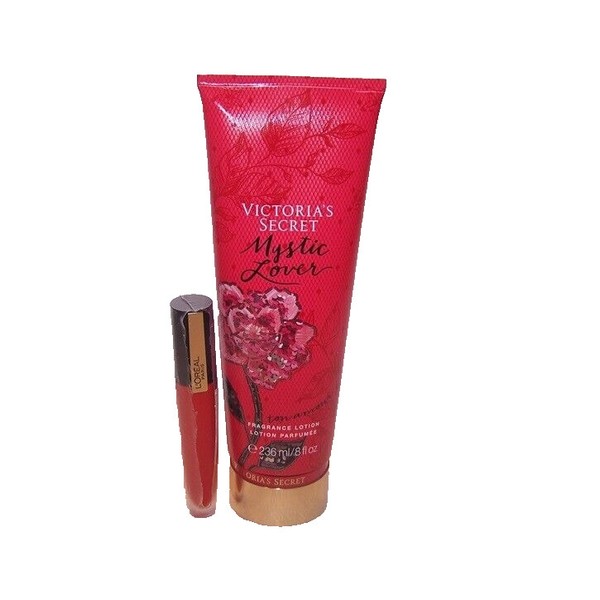 Victoria's Secret Mystic Lover Lotion w L'oreal Red Matte Lip