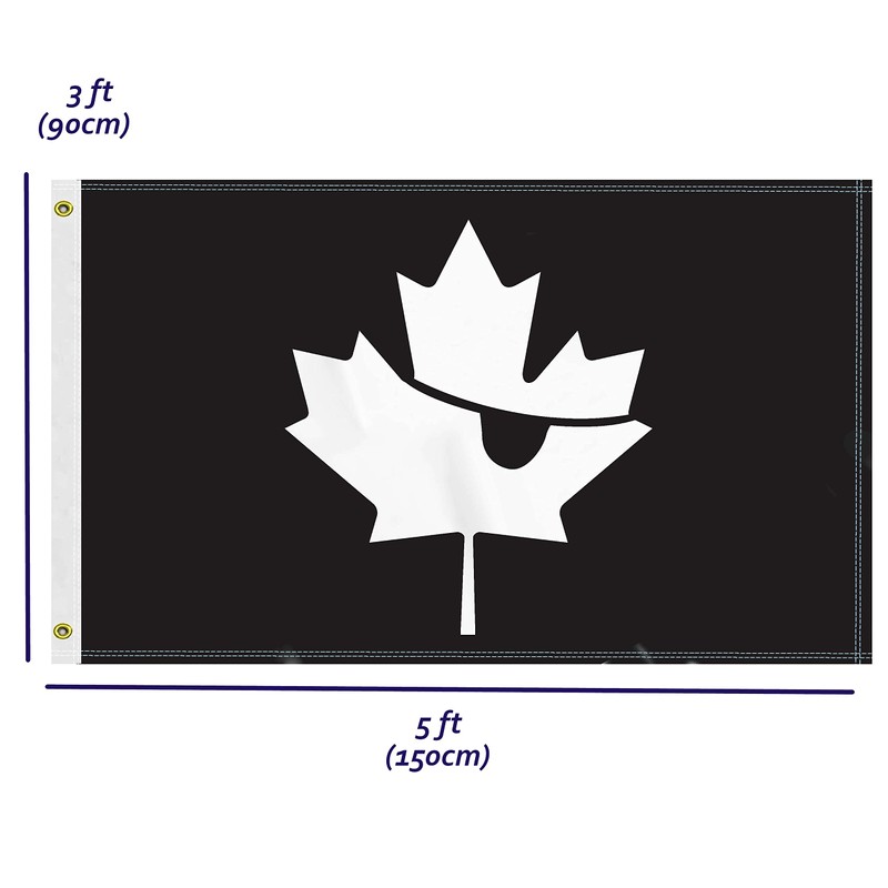 3×5 FT Canada Pirate Flag, Large 100D Canadian Maple Jolly