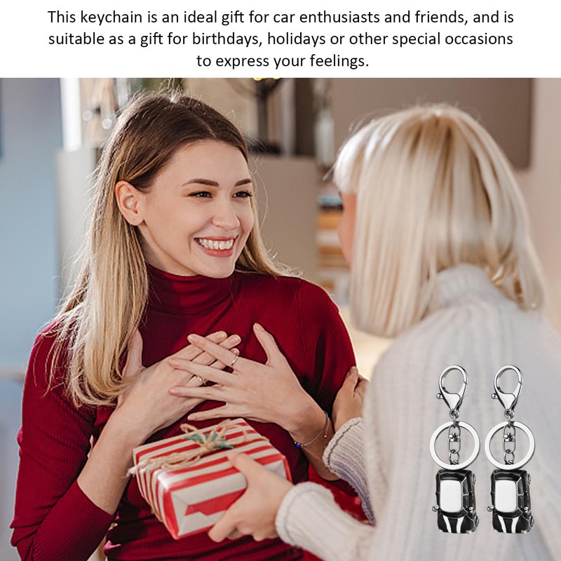 VEHYEGOI 2 Pieces Car Keychains, Retro Car Keychains, Gift Keychains,