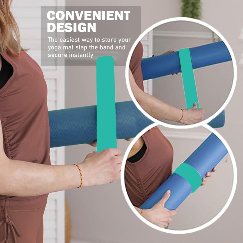 Risipu Yoga Mat Strap Slap Band, One Snap Keep Exercise