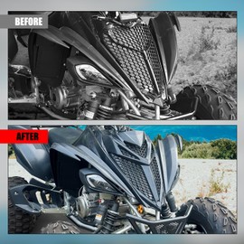 CPOWACE Front Fascia Radiator Cover Hood for Raptor 700, Plastic Front Panel Grill Nose Cover Compatible with Yamaha Raptor 700/ 700R 2013-2025 Accessories Replace OEM #1PE-F3391-60-00