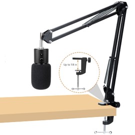For Razer Seiren X Boom Arm, Heavy Duty Microphone Stand with Foam Cover & Adapter, Mic Arm Compatible with Blue Yeti, HyperX QuadCast, Shure SM7B, FIFINE K688 and more by WIBOND