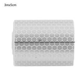 BigTron Premium Quality Reflective Tape, Safety Warning Tape, Weatherproof, Anti-Upturned, 2 Rolls, 5 cm x 3 m (Silver White)