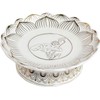 HOULU 7 Inch White Ceramic Buddhist Fruit Plate, Buddhist Supplies