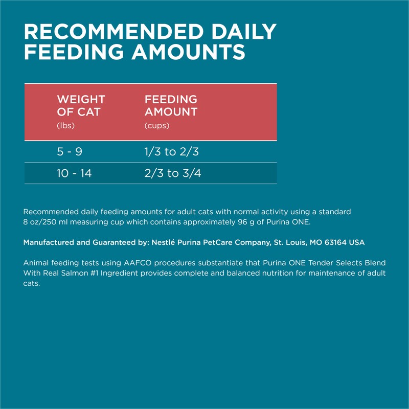 Purina ONE Natural Dry Cat Food, Tender Selects Blend With