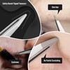 DuroX - 3 Sharp Tweezer Set, Pointed Tweezers for Ingrown