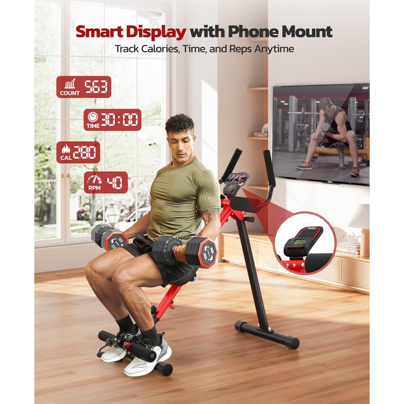 Yoleo 2 in 1 Ab & Rowing Machines for Home,