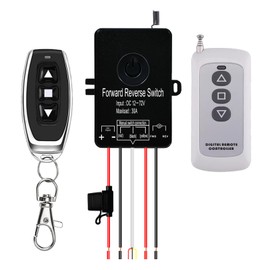 idealWIN DC 12V to 72V 30A Waterproof Remote Forward Reverse Switch up to 168 FT,Heavy Linear Actuator Controller for All Linear Actuators, Compatible with Truck, ATV and SUV Winch Wireless System