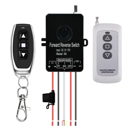 DC 12V to 72V 30A Waterproof Remote Forward Reverse Switch up to 168 FT,Heavy Linear Actuator Controller for All Linear Actuators, Compatible with Truck, ATV and SUV Winch Wireless System