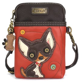 CHALA Crossbody, Dark Brown Chihuahua-Orange