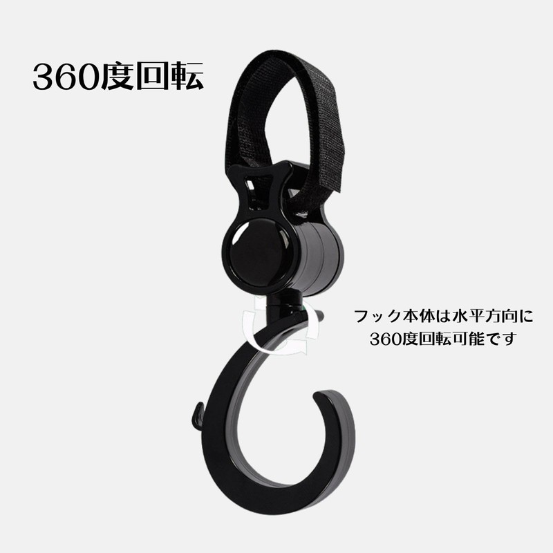 Itisyou Stroller Hooks, 360 Degree Swivel Bag Hook, Stroller Luggage