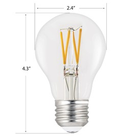 Feit Electric LED A19 Medium Base Light Bulb - 40W Equivalent - 15 Year Life - 450 Lumen - 5000K Daylight - Dimmable | 2-Pack