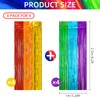 8 Pack Rainbow Foil Fringe Curtains Rainbow Party Decorations 3.3ft