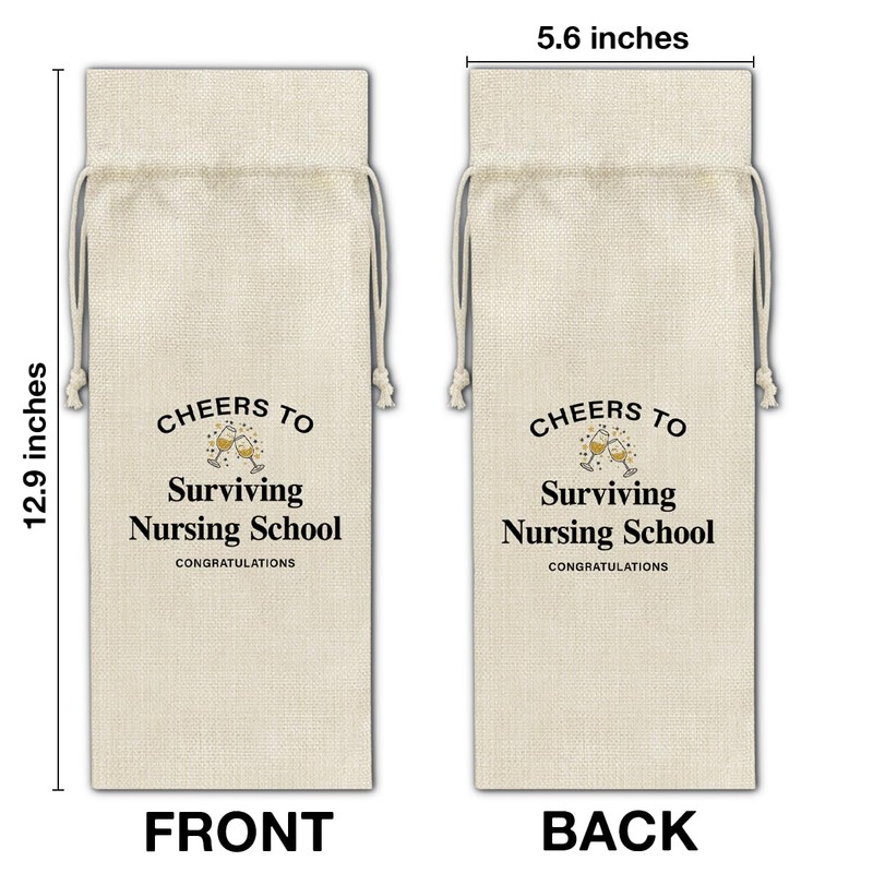 RNYJJ Funny Nurse Graduation Wine Bag Nursing School Wine Bag