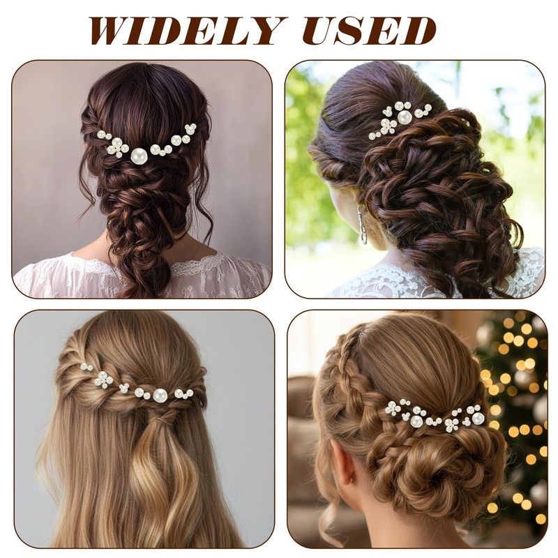 Pearl Hair Clips for Women, 18Pcs Wedding Bridal Pearl Hair