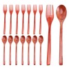 Wanjorlay 16Pcs Wooden Spoons Forks Set Including Wooden Spoons and