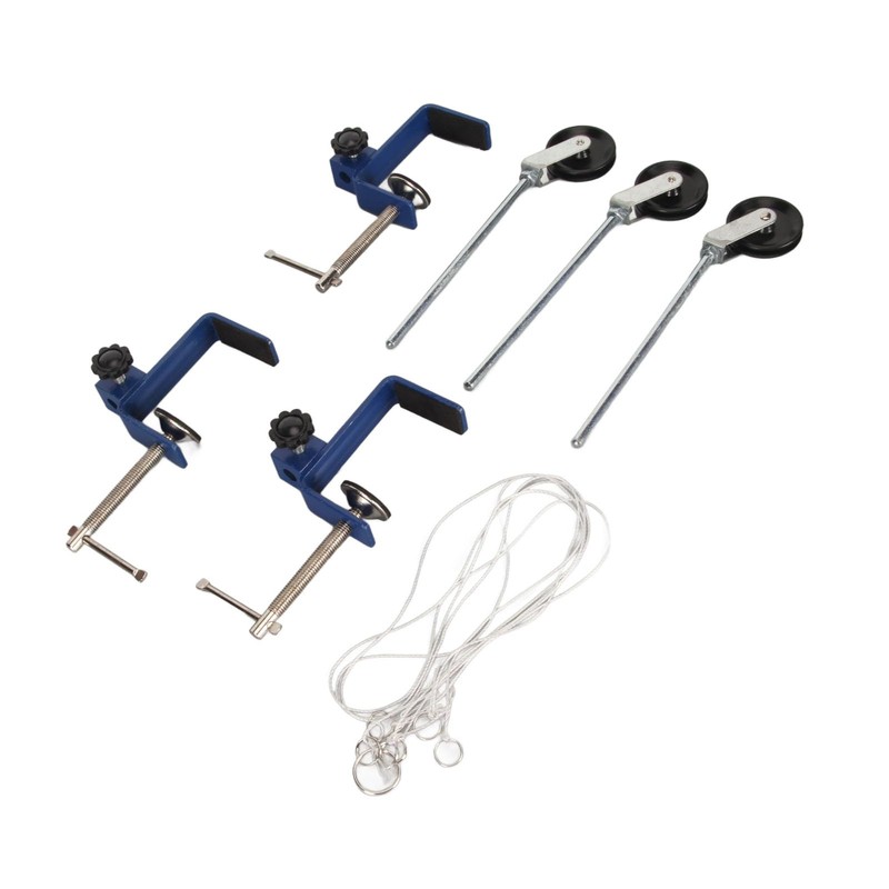 Robust Metal Bench Clamp with Pulley - Ideal for Laboratory,