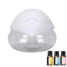 Air Purifier Scented with 3 Diffuser Oil for Home and Office - Long-Lasting Fragrance Water Filter - Color: WHITE