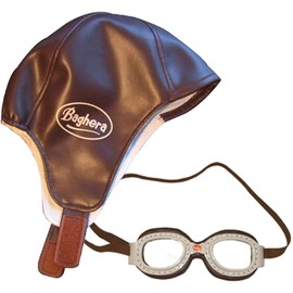 Baghera Set Cappello Pilota Bambino e Occhiali Pilota Bambino | Cappello e occhiali stile aviatore per bambini vintage | Set berretto e occhiali aviatore per bambini a partire da 3 anni d'età
