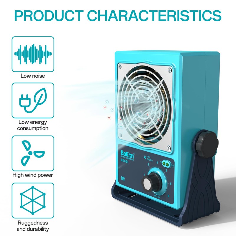 BK001 Ion Blower, Eliminate Static Electricity, Positive and Negative Charge