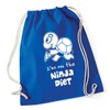 Hippowarehouse I'm On The Ninja Diet Drawstring Cotton School Gym